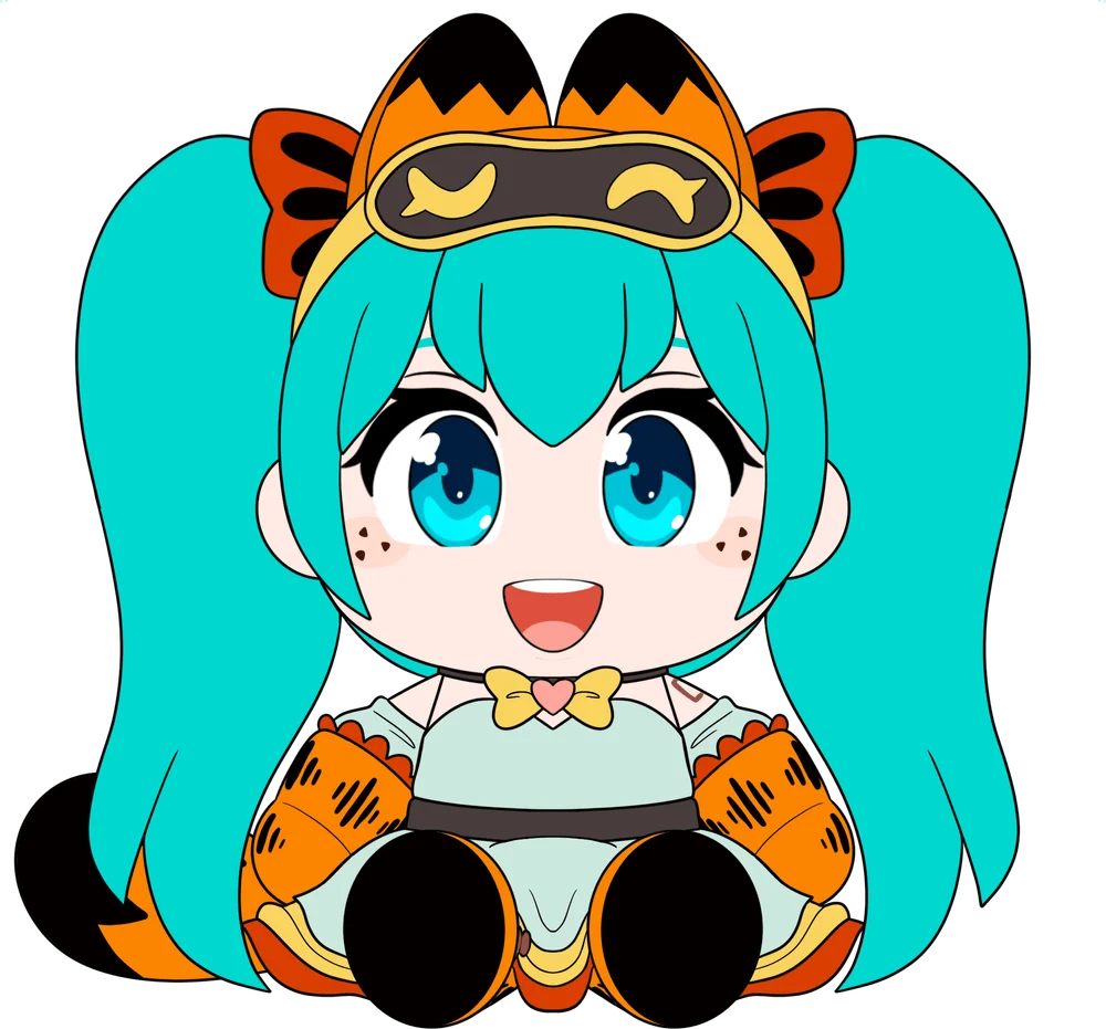 Miku x Garfield Plush (9in)