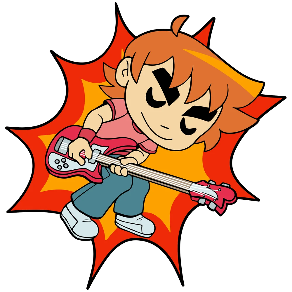 Scott Playing Guitar Pin