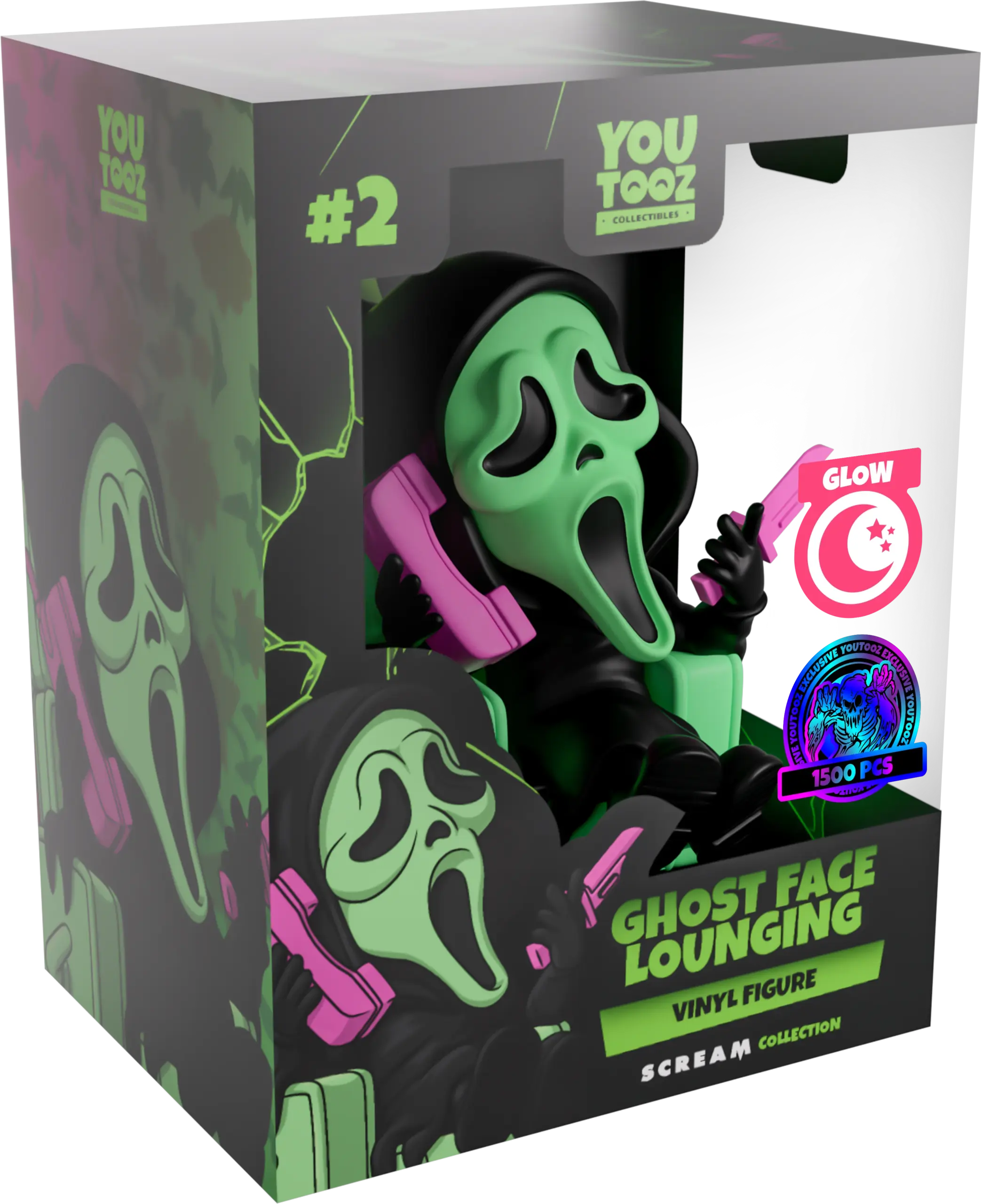 Glow in the Dark Ghost Face Lounging - Image 2