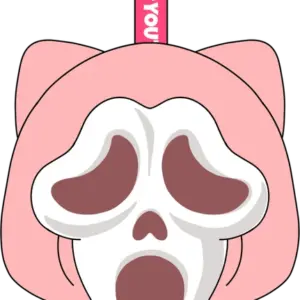 Cute Ghost Face Keychain (5in)
