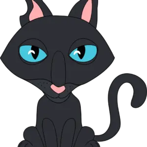 Coraline Cat Plush (9in)