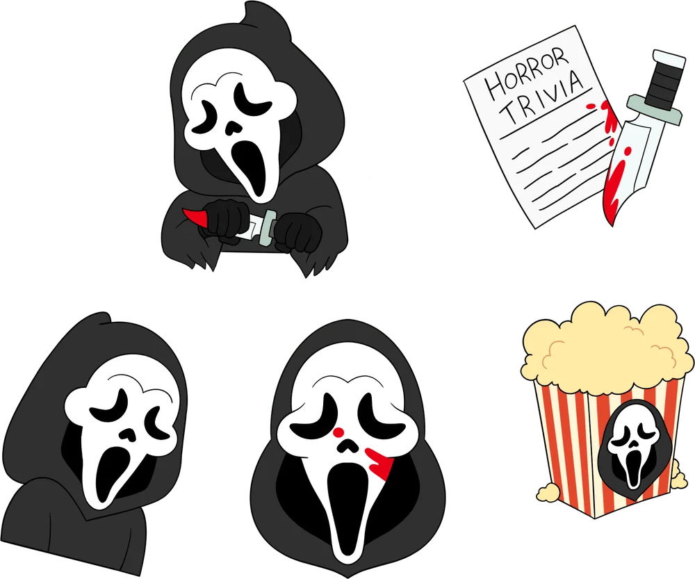 Ghost Face Pin Set 2