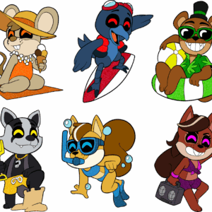 Popgoes Beach Pin Set