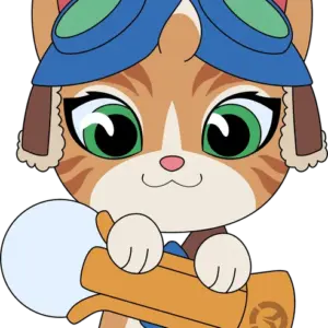 Jetpack Cat Keychain (5in)