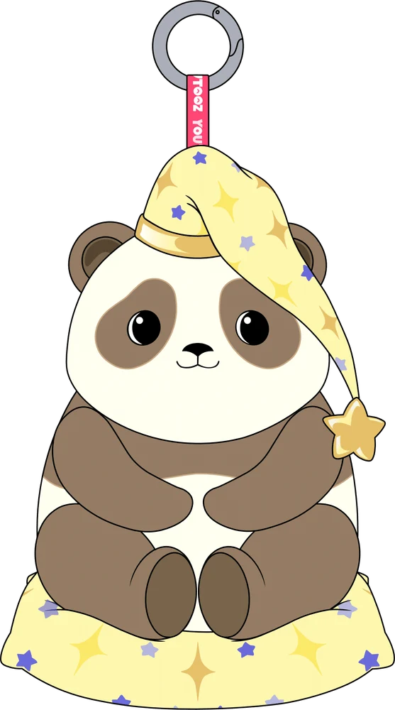 Starry Panda Keychain (5in)