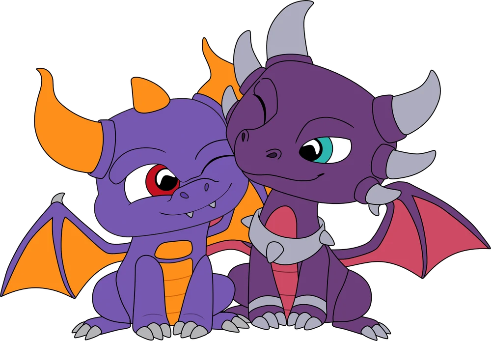 Valentine's Spyro & Cynder Plush (6in)