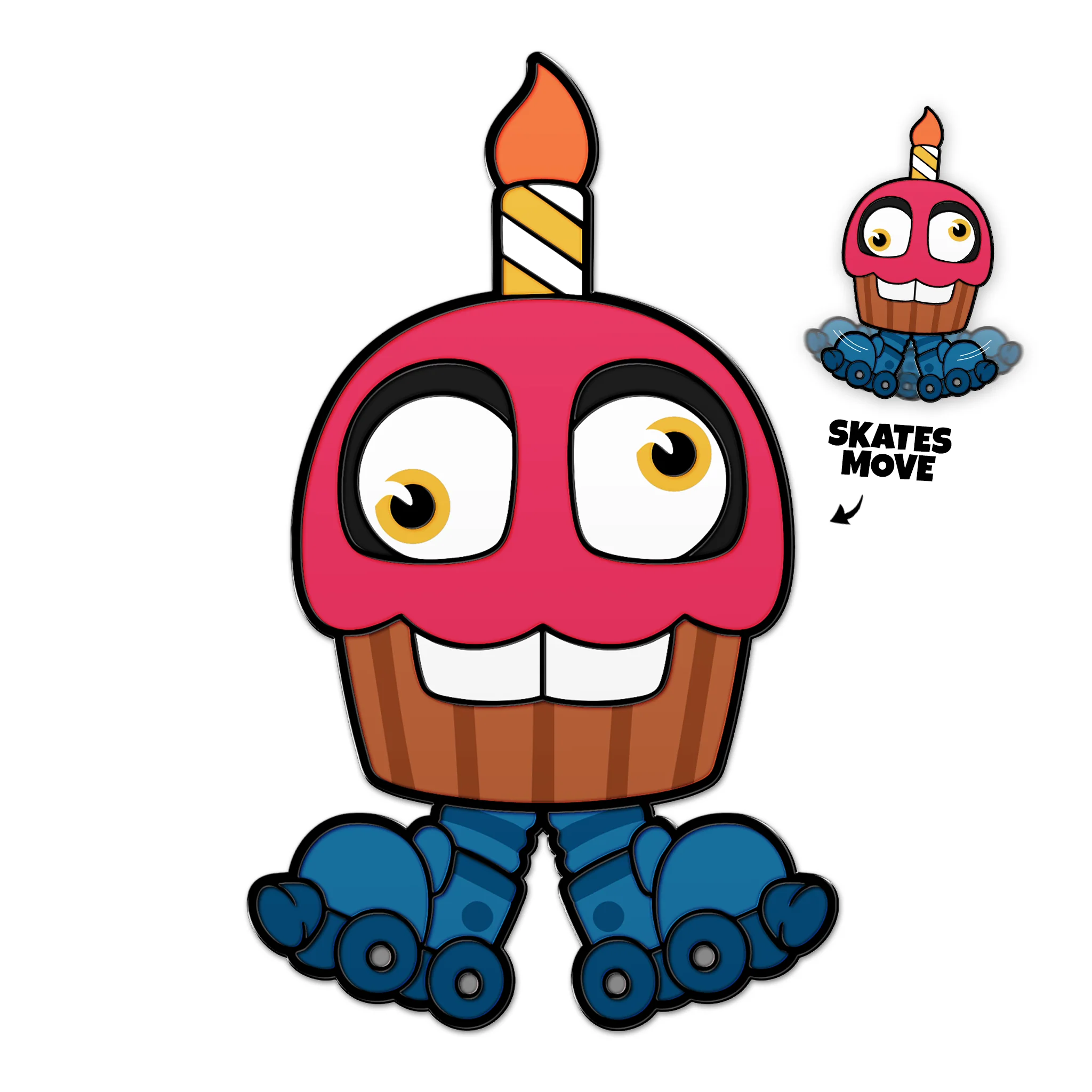 Party Mr Cupcake Bobble Pin - Image 2