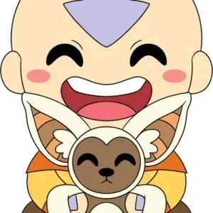 Aang and Momo Sit Plush (1ft)