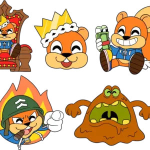 Conker's Bad Fur Day Pin Set